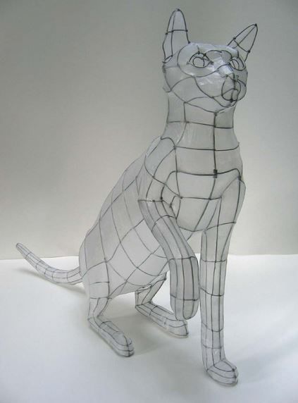 cat Anatomy Shading, Metal Wire Sculpture, Wire Sculptures, Sculpture Projects, 3d Studio, Metal Art Projects, Wire Sculpture, Sculpture Installation, Natural Forms