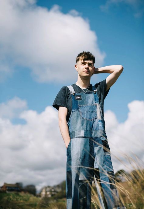 Oversized Dungarees In Panelled Recycled Denim | Just Harry | ASOS Marketplace Oversized Dungarees, Pink Dungarees, Men's Dungarees, Mens Fashion Denim, Prom Dresses Long Pink, Formal Dresses For Teens, Denim Dungarees, Rugged Style, Backless Prom Dresses