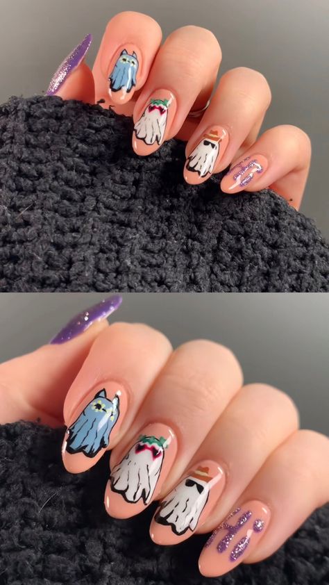 Taylor Swift Ghost Nails, Ghost Taylor Swift, Swiftie Nails, Taylor Swifr, Swift Nails, Taylor Nails, Nails Spooky, Taylor Swift Nails, Spooky Nails