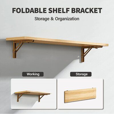 Collapsible Wall, Table Space Saving, Under Stairs Storage Solutions, Fold Out Desk, Collapsible Shelves, Folding Shelf Bracket, Folding Shelf, Heavy Duty Shelf Brackets, Wall Mounted Shelf