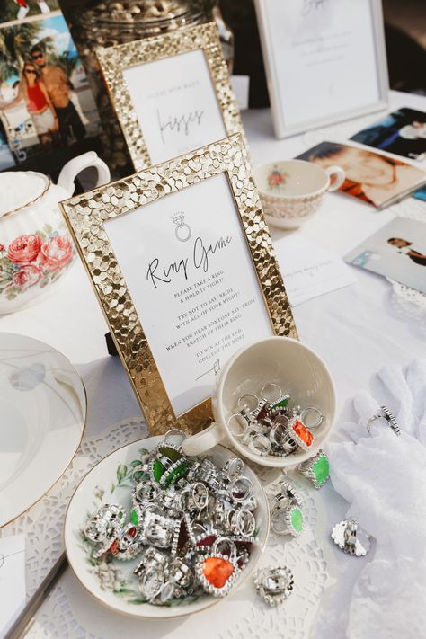 English Tea Party Wedding Theme, Fall Bridal Shower Tea Party, Wedding Shower Tea Party Ideas, English Tea Bridal Shower Ideas, Ring Hunt Bridal Shower Game, Bridal Tea Party Games, Bridal Shower Tea Party Games, French Country Bridal Shower Ideas, Afternoon Tea Bridal Shower Ideas