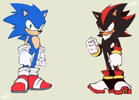 Shadow Y Sonic, Hedgehog Wallpaper, Sonic Anime, Draw Sonic, Shadow And Sonic, How To Draw Sonic, Sonic Mania, Classic Sonic, Sonic Heroes