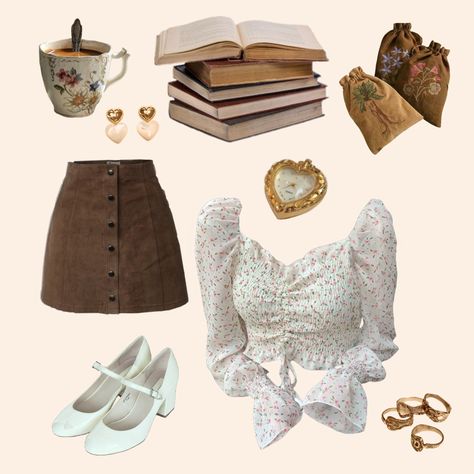 Poetcore Aesthetic Outfit, Royal Core Outfits Casual, Italian Aesthetic Outfit, Romantic Outfit, Rory Gilmore, Casual Style Outfits, Girly Outfits, Retro Outfits, Aesthetic Fashion