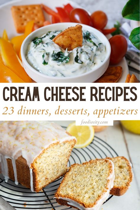 Cream Cheese Dip Recipes Sweet, Spreadable Cream Cheese Recipes, Cream Cheese Savory Recipes, Cream Cheese Ideas, Leftover Cream Cheese, Cream Cheese Recipes Dinner, Easy Cream Cheese Recipes, Cream Cheese Scrambled Eggs, Philadelphia Cream Cheese Recipes