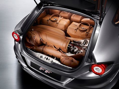 #Ferrari FF four-wheel drive trunk shot - just aaaaaaah! Ferrari Ff, New Ferrari, Custom Luggage, Ferrari 458, Italian Cars, Four Wheel Drive, Travel News, Automotive Design, Car Interior