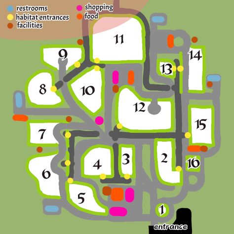 Zoo Layout, Zoo Games, Zoo Map, Zoo Project, Zoo Architecture, Zoo Park, Animal Learning, Map Layout, Planet Coaster