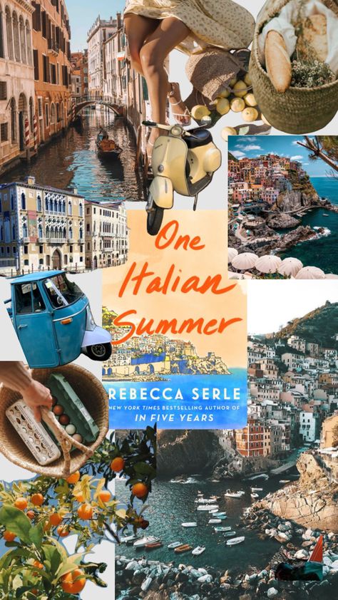 One Italian Summer Book Aesthetic, Summer Books Aesthetic, Booktube Ideas, One Italian Summer Book, Summer Book Aesthetic, Italy Books, One Italian Summer, Ipad Backgrounds, Italian Summer Aesthetic