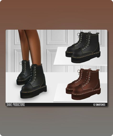 Sims 4 Shoe CC: Shakeproductions 633     Leather Boots By Shakeproductions Sims 4 Cc Shoes Doc Martens, Sims 4 Cc Goth Shoes, Sims 4 Cc Doc Martens, Boots Sims 4 Cc, Sims 4 Boots Cc, Sims 4 Shoe Cc, Doc Marten Shoes, Sims Shoes, Sims 4 Cc Goth