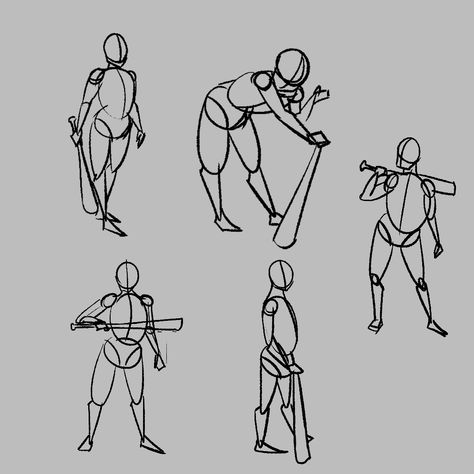 Holding A Bat Pose Reference, Holding Bat Drawing Reference, Girl Holding Bat Reference, Swinging A Bat Reference, Baseball Bat Over Shoulder Pose, Swinging A Bat Pose Reference, Baseball Bat Poses Drawing, Holding Bat Pose Reference Drawing, Baseball Bat Drawing Reference