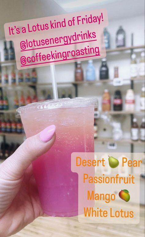 Desert Pear Lotus Drink, Summer Lotus Drinks, Lotus Flavors, Lotus Drink Flavors, Redbull Drinks, Lotus Drink Ideas, Lotus Recipes, Lotus Drinks, Coffee Flavors Drinks