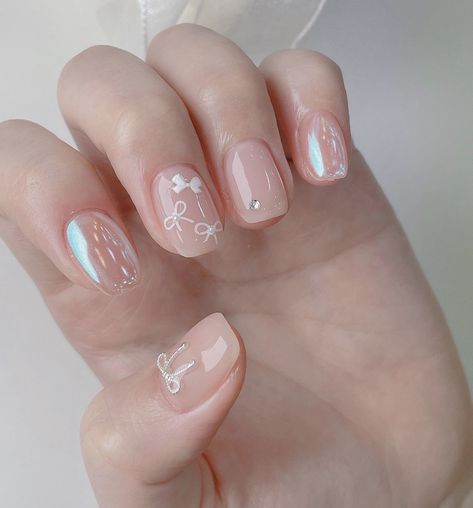 Ombre Gel Nails, Self Nail, Asian Nails, Hello Nails, Cute Simple Nails, Nails Aesthetic, Simple Gel Nails, Blush Nails, Pretty Gel Nails