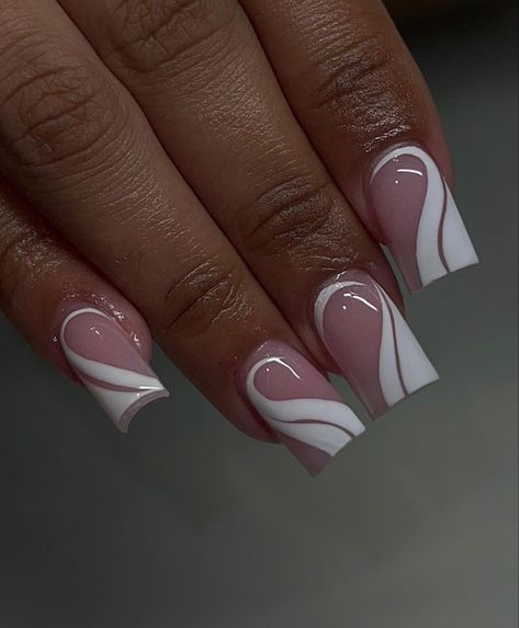 Short Length Nails Designs, Square Nails Design Ideas Summer, Half And Half Nails Designs, Full Set Nails Acrylic, University Nails, Coffin Nail Art Designs, Coffin Nail Art, Lace Nails, Work Nails