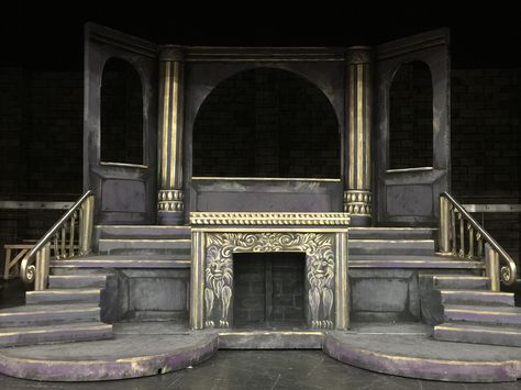 Eurydice Set Design, Beauty And Beast Set Design, Castle Stage Set, Castle Set Design Theatre, Dracula Set Design, Beauty And The Beast Musical Set, Anastasia Set Design, Castle Stage Design, Addams Family Set Design