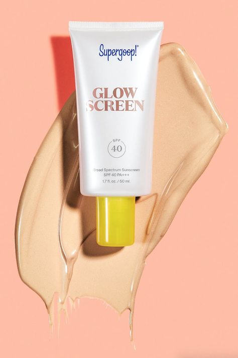 Supergoop!'s Glowscreen Sunscreen Is Helping Me Go Foundation-Free — It's That Good Supergoop Glowscreen, Glow Screen, Best Face Primer, Natural Sunscreen, Healthy Skin Tips, Image Skincare, Broad Spectrum Sunscreen, Vitamin B5, Face Primer