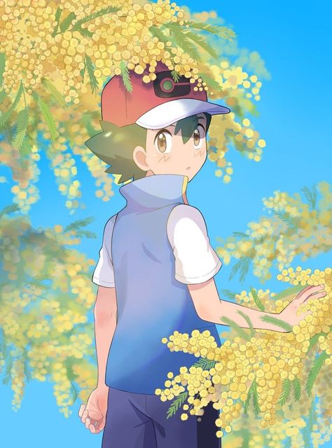 This is an Ash Ketchum Fan Art from the pokémon anime, credits are given to the owner. Ash Ketchum Fan Art, Chimchar Pokemon, Pokemon Family, Pokémon Wallpapers, Ash Greninja, Pokémon Journeys, Satoshi Pokemon, Pokémon Anime, Pokemon Ash Ketchum