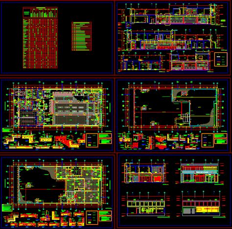 Commercial Building DWG.  The building layout plan, floor plan, section plan and elevation plan detail of commercial building. Floor Plan Section, Commercial Building Plans, Section Plan, Plan And Elevation, Office Floor Plan, Plan Floor, Bungalow Floor Plans, Elevation Plan, Layout Plan