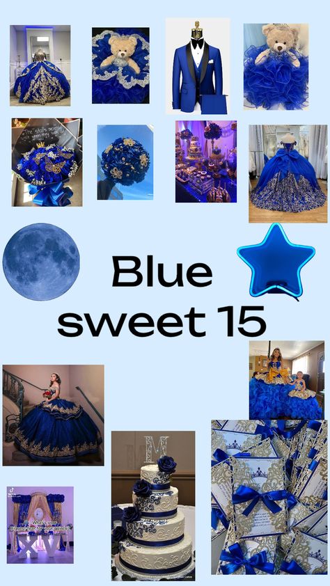 Royal Blue Quinceanera Ideas, Royal Blue Quinceanera Theme, Blue Quinceanera Ideas, Gold Quince Dress, Quinceanera Surprise Dance, Sweet Sixteen Themes, Blue Quinceanera Theme, Royal Blue Quinceanera Dresses, Royal Blue Quince