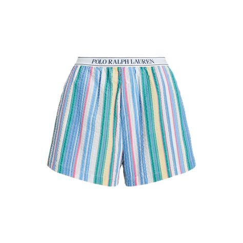 Striped Seersucker Boxer Short for Women | Ralph Lauren® UK Boxer Shorts For Women, Sweatpants And Sweater, Short For Women, Women Ralph Lauren, Rugby Shirt, Boxer Shorts, Vest Dress, Polo Ralph, Casual Shirts