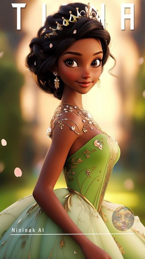 Black Disney Princess Wallpaper, Black Disney Princess, Disney Swag, Tiana Disney, Disneyland Princess, Disney Princess Tiana, Princesa Tiana, All Disney Princesses, Disney Princess Artwork