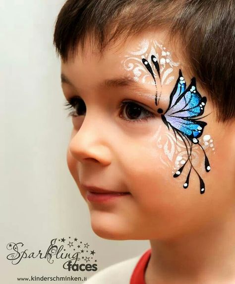 Tiny Eye Face Painting, Party Painting, Adult Face Painting, Butterfly Face Paint, Eye Butterfly, Girl Face Painting, Face Painting Tutorials, Butterfly Eyes, Butterfly Makeup