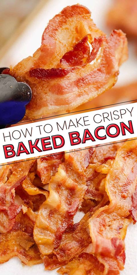 Bake Bacon In Oven, How To Bake Bacon, Bacon In Oven, Bake Bacon, Oven Cooked Bacon, Candied Bacon Recipe, French Toast Waffles, Healthy Low Calorie Meals, Bacon In The Oven