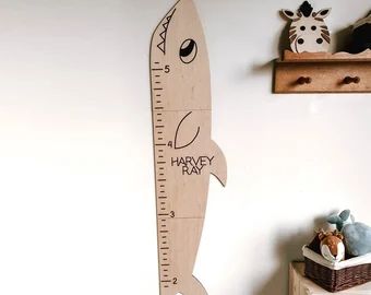 Kids growth ruler | Etsy Nautical Growth Chart, Boho Growth Chart Ruler, Animal Growth Chart, Childs Growth Chart Wood, Shark Nursery, Giraffe Growth Chart, Baby Growth Chart, Toddler Wall Art, Ocean Nursery Decor