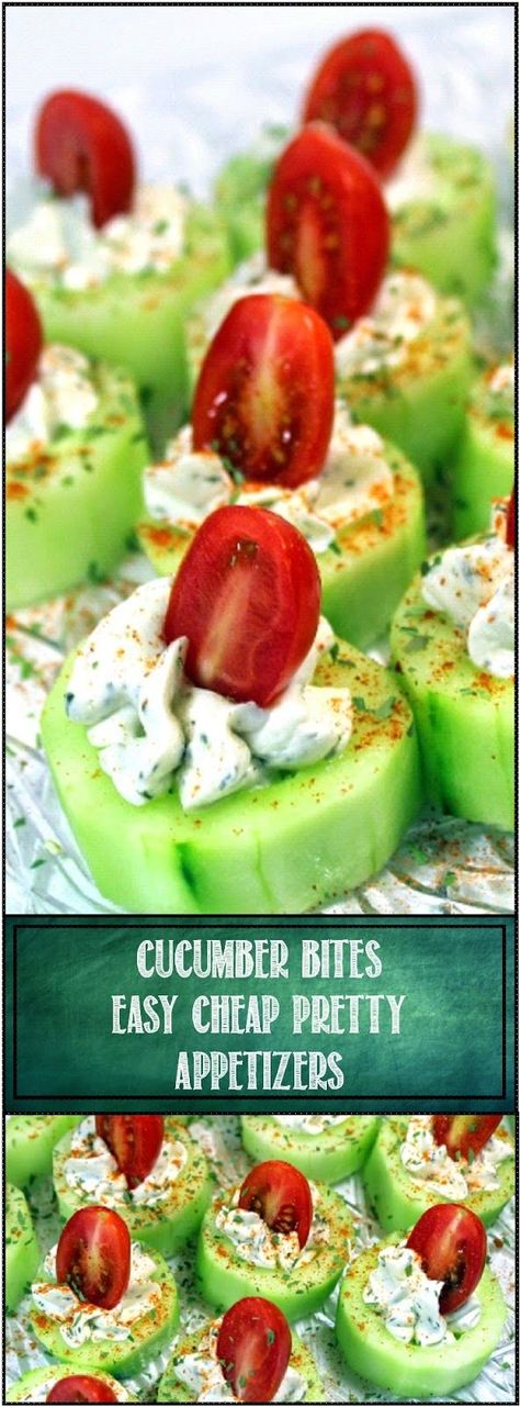 These are fantastic for a number of reasons... Beautifully colorful, a real standout of a dish. Easy, Really Really DIY Easy to make a... Potluck Appetizers, Fun Appetizers, Herb Cream Cheese, Appetizers Table, Cucumber Bites, Fest Mad, Easy Appetizers, Food Party, Party Recipes