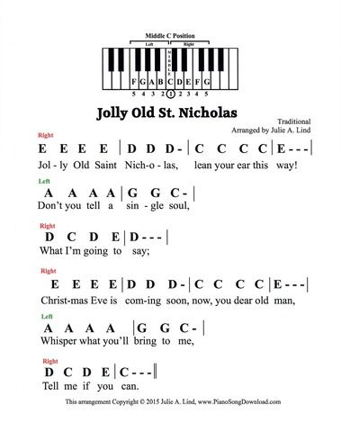 Jolly Old St Nicholas pre-staff with letters. A great Christmas carol for those who cannot read notes on the staff. Christmas Songs Piano Letters, Easy Piano Sheet Music With Letters Christmas, Christmas Piano Sheet Music With Letters, Pre Staff Piano Sheet Music, Christmas Music Piano Letters, Christmas Carol Song Sheets, Piano Music For Kids, Kids Xylophone, Carol Of The Bells Piano