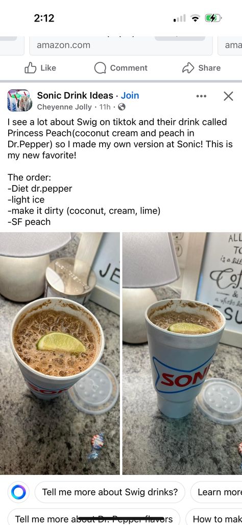 Sonic Dirty Soda Recipes, Sonic Orders, Sonic Fast Food, Sonic Drinks, Starbucks Secret Menu Recipes, Beautiful Pantry, Fun Drink Recipe, Easy Coffee Recipes, Drink Recipes Nonalcoholic