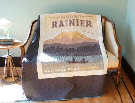 Charise Creates: Riley Blake National Parks - Mt Rainier Quilt National Park Quilt, National Park Quilt Blocks, Panel Quilt Patterns, Riley Blake Fabric, Mount Rainier National Park, Hen House, Mt Rainier, Rainier National Park, Block Patterns