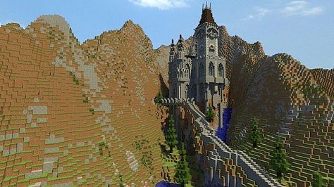 dracula castle minecraft Minecraft Mountain Castle Ideas, Minecraft Bucket List, Minecraft Mountain Castle, Minecraft Castle Ideas, Château Minecraft, Minecraft Build Ideas, Minecraft Heart, Mountain Castle, Villa Minecraft