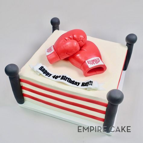 Boxing Ring Cake, Boxing Birthday Cakes For Men, Boxing Cake Ideas, Boxing Cupcakes, Boxing Theme Cake, Boxing Theme Party Ideas, Boxing Cake, Boxing Gloves Cake, Boxing Birthday