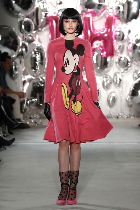 When it comes to fashion, Mickey Mouse is always a go-to muse for designers. This year, Lena Hoschek included Mickey in her designs at Berlin Fashion Week. Mickey Mouse Outfits For Women, Walt Disney World Outfits, Mickey Mouse Dress, Disney Apparel, Mickey Mouse Outfit, Disney Dress, Disney Inspired Fashion, Mouse Dress, Disney Couture