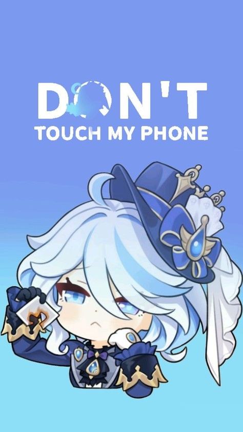 Furina Wallpaper Android, Furina Wallpaper Phone, Dont Touch My Phone, Genshin Wallpaper, Japanese Wallpaper Iphone, Android Wallpaper Dark, Funny Lockscreen, Chibi Wallpaper, Wallpaper Hp