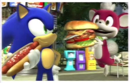 Good appetite by sonic1993 on DeviantArt Chilli Dogs, Sonic Friends, Sonic Tails, Game Life, Sonic Unleashed, Chili Dogs, Blue Hedgehog, Always Hungry, Hedgehog Art