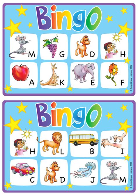 Abc Bingo, Preschool English, Alphabet Bingo, Learning Kindergarten, Free Flashcards, Kindergarten Projects, Teaching Crafts, Baby Play Activities, Alphabet Games