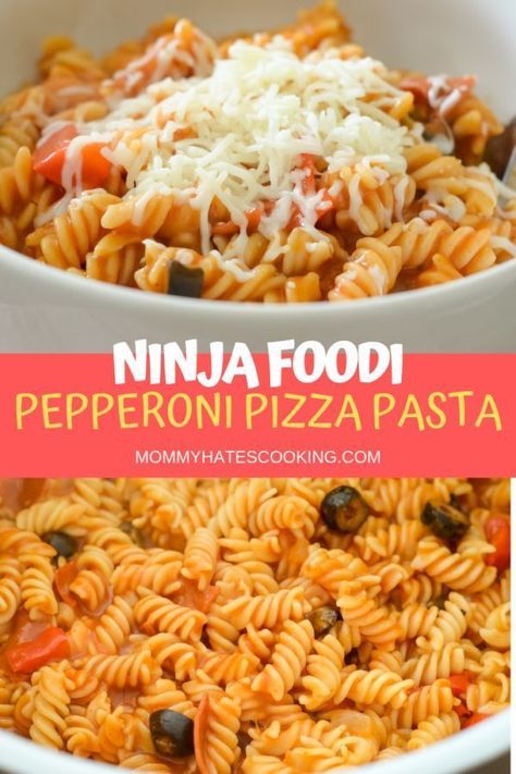 Ninja Tendercrisp Recipes, Pasta Pressure Cooker, Pepperoni Pizza Pasta, Pressure Cooker Recipes Pasta, Pressure Cooker Pasta, Ninja Cooking System Recipes, Future Chef, Pot Food, Ninja Recipes