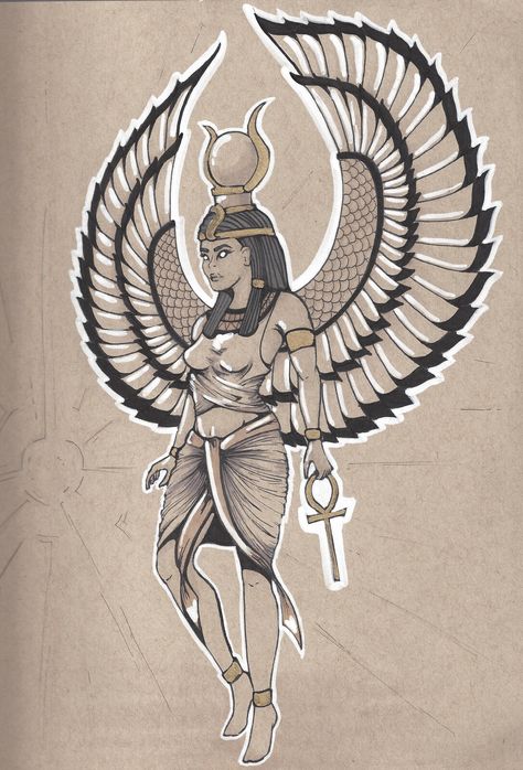 Ankh Tattoo, Egypt Tattoo, Star Tattoo Designs, Egyptian Tattoo, Egyptian Mythology, Badass Tattoos, Egyptian Goddess, Star Tattoos, Egyptian Gods