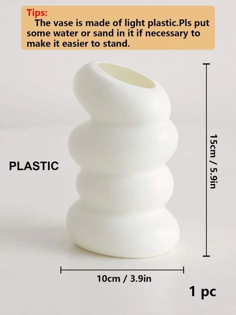 1pc Plastic Flower Vase, Nordic White Plastic Vase For Home | SHEIN USA Vase Nordic, Tulip Vase, Plastic Vase, Tulips In Vase, Plastic Flower, Plastic Flowers, Tulips Flowers, Centerpiece Decorations, Flower Vase