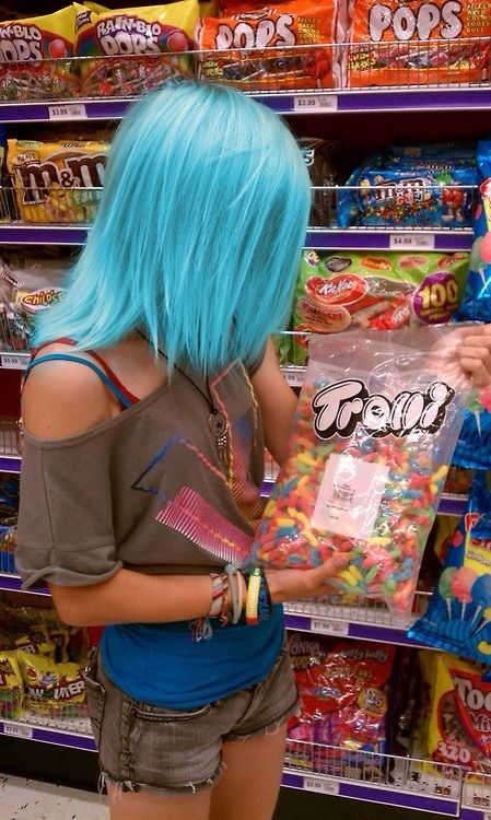 Sky Blue Hair, Goth Hairstyles, Bright Blue Hair, Light Blue Hair, Galaxy Hair, Pulp Riot, Thanks Everyone, Hair Color Pastel, Pretty Hair Color