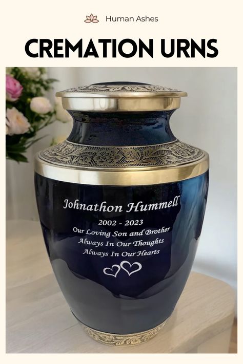 Personalized Cremation Urns for Human Ashes - Grecian Classic Black Display Showcase, Human Ashes, Cremation Urns, Classic Black, Human, Color