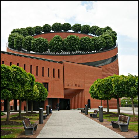 Mario Botta Architecture, Post Modernism, Mario Botta, Modern Church, Genius Loci, Sacred Architecture, Brick Architecture, Religious Architecture, Architectural Section