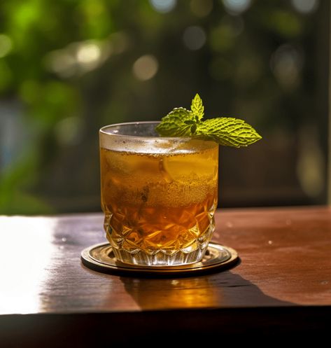 Close-up of a glass of Panakam drink on a wooden table with a sunny background. Baby Pink Wallpaper Iphone, Indian Drinks, Old Fashioned Drink, Banana Drinks, Mocktail Recipes, Dry Ginger, Welcome Drink, Cardamom Powder, Mocktail Recipe