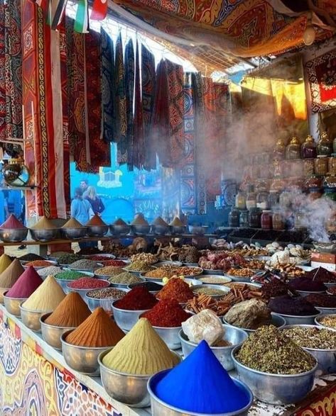 Spice market - Egypt Arabian Market Aesthetic, Arab Market Aesthetic, Egypt Culture Aesthetic, Egypt Bazaar, Egypt Market, Arabian Market, Arabic Market, Egyptian Market, Homework Board