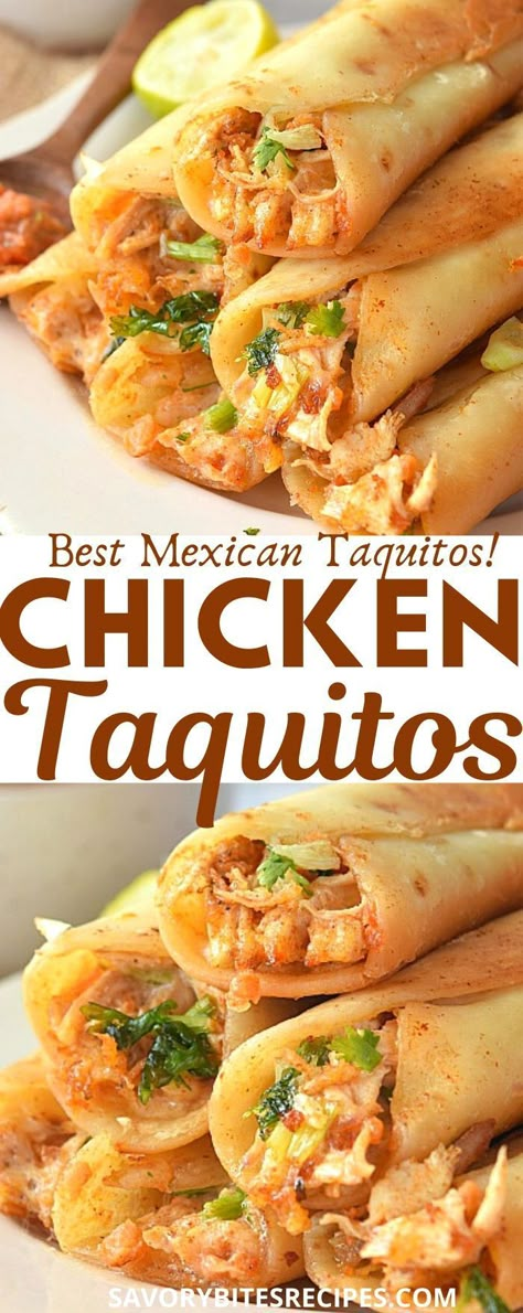 Authentic Chicken Taquitos Recipe, Fried Chicken Taquitos, Shredded Chicken And Cream Cheese, Mexican Taquitos, Shredded Chicken Cream Cheese, Chicken And Cream Cheese, Chicken Taquitos Recipe, Chicken Cream Cheese, Taquitos Recipe