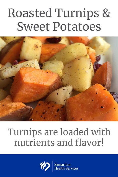 Photo of Roasted Turnips, Sweet Potatoes, apples and cranberries Sweet Potato And Turnip Recipes, Turnip Sweet Potato Recipe, Turnip And Sweet Potato Recipes, Grilled Turnips Recipe, Turnips Recipe Roasted, Roasted Turnips, Turnip Recipes, Source Of Calcium, Oven Roasted Sweet Potatoes