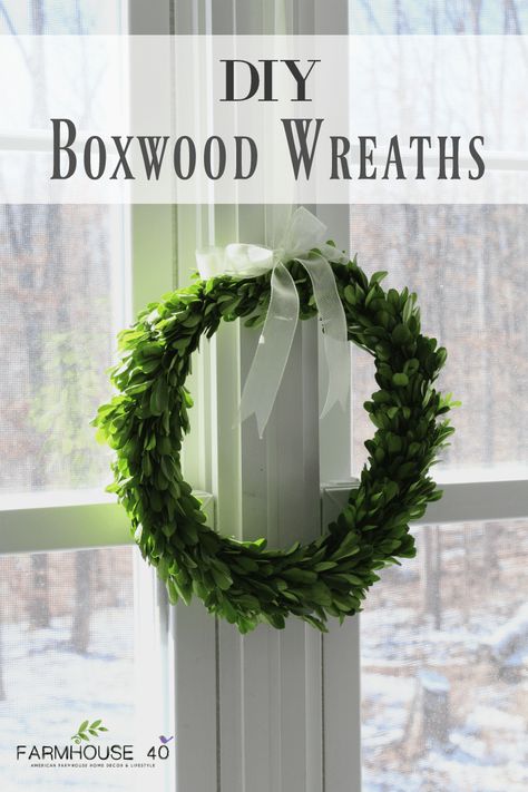 Making your own preserved boxwood wreaths is not only inexpensive but will last for years to come. You only need a few items and you are on your way. Mini Boxwood Wreath, Boxwood Wreaths, Mantle Styling, Preserved Boxwood Wreath, Preserved Boxwood, Inexpensive Home Decor, Country Christmas Decorations, Boxwood Wreath, American Decor