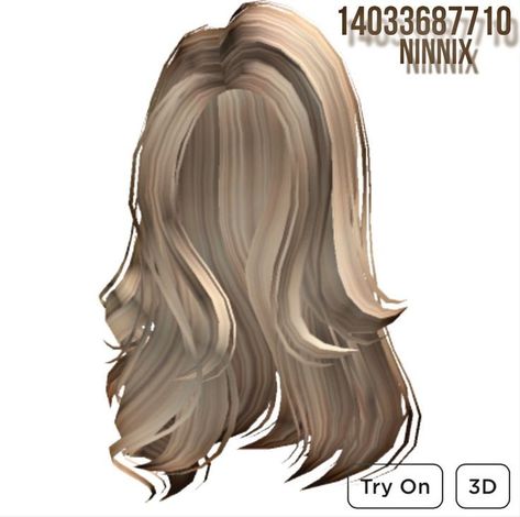 Blonde Hair Roblox, Blonde Hair Codes, Fete Emo, Blonde Bun, Brown Hair Roblox, Pelo Cafe, Roblox Hair, Hair Roblox, Hair Codes