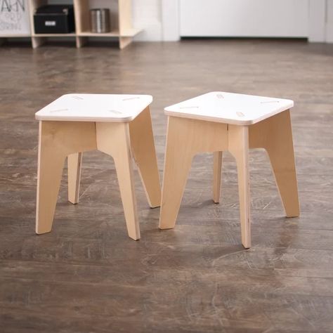 Kids Wooden Table, Modern Kids Furniture, Plywood Projects, Kids Playroom Furniture, Kids Desk Chair, Play Kitchen Sets, Kids Stool, Old Chairs, Playroom Furniture