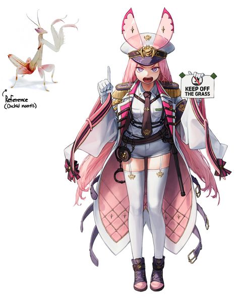 Orchid Mantis, 캐릭터 드로잉, 영감을 주는 캐릭터, Female Character Design, Monster Girl, Character Design References, Everyday Objects, Character Outfits, An Anime